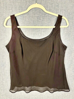 Dina Porter Black Tank Top Size PL Like New